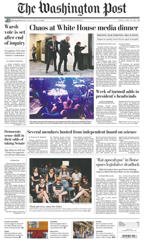 Cover of Washington Post Sunday