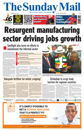 Cover of The Sunday Mail (Zimbabwe)