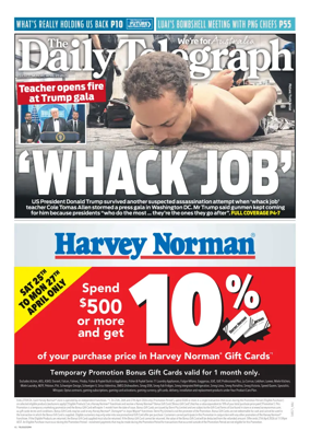 Cover of The Daily Telegraph (Sydney)