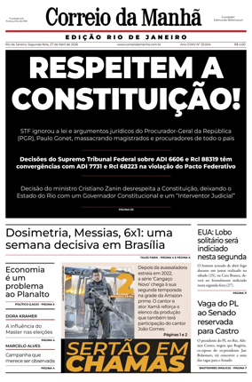 Cover of Jornal Correio da Manha