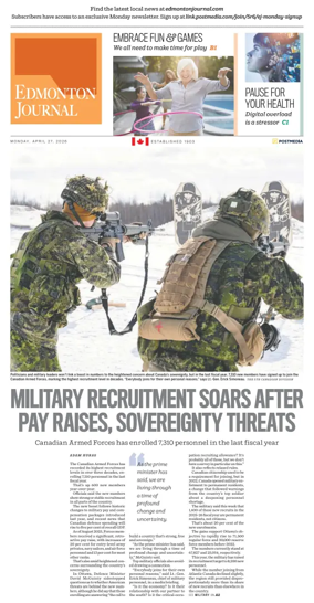 Cover of Edmonton Journal