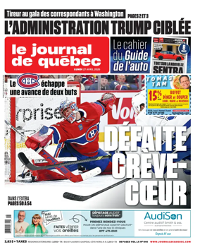 Cover of Le Journal de Quebec
