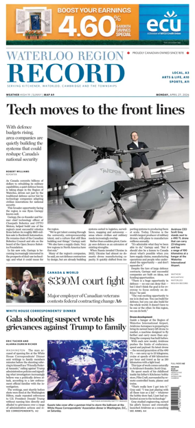 Cover of Waterloo Region Record