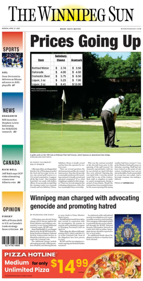 Cover of Winnipeg Sun