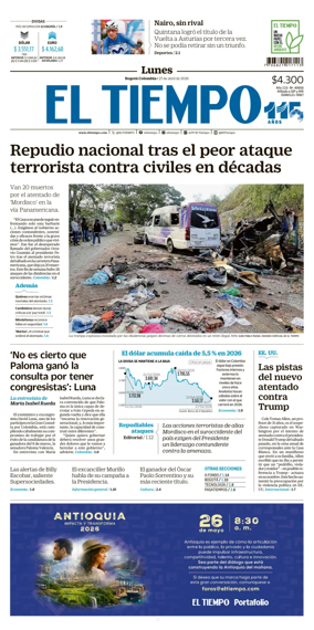 Cover of El Tiempo (Bogota)