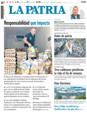 Cover of La Patria (Colombia)