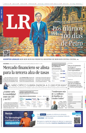 Cover of La Republica (Colombia)