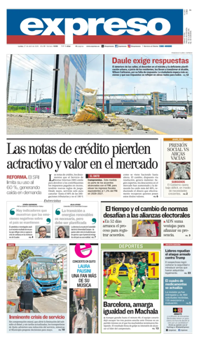 Cover of Diario Expreso