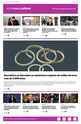 Cover of Euronews Culture and Sport (Spanish) Compiled Edition