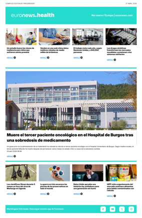 Cover of Euronews Health (Spanish) Compiled Edition