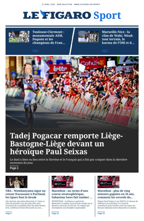 Cover of Le Figaro Sport
