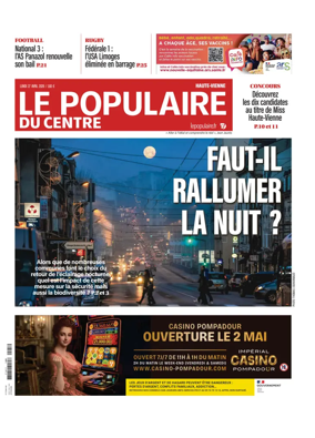 Cover of Le Populaire du Centre (Haute-Vienne)