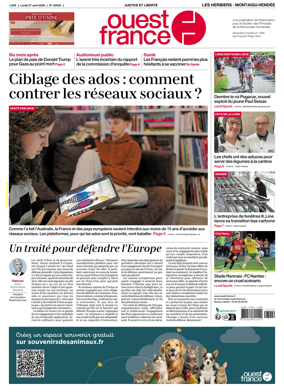 Cover of Ouest France (Les Herbiers / Montaigu)