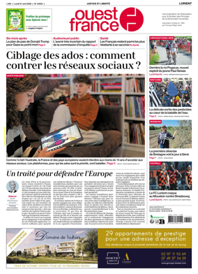 Cover of Ouest France (Lorient)