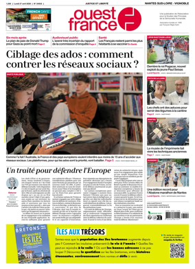 Cover of Ouest France (Nantes / Sud-Loire / Vignoble)