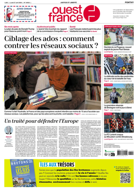 Cover of Ouest France (Pontivy)