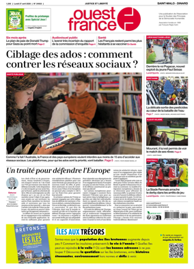 Cover of Ouest France (Saint-Malo)
