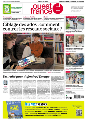 Cover of Ouest France (Saint-Nazaire La Baule Guerande)
