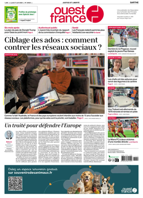 Cover of Ouest France (Sarthe)