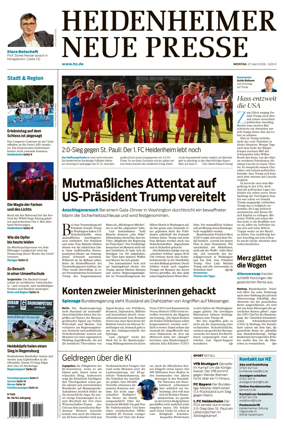 Cover of Heidenheimer Neue Presse