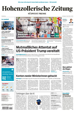 Cover of Hohenzollerische Zeitung