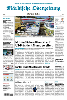 Cover of Markische Oderzeitung Bernau