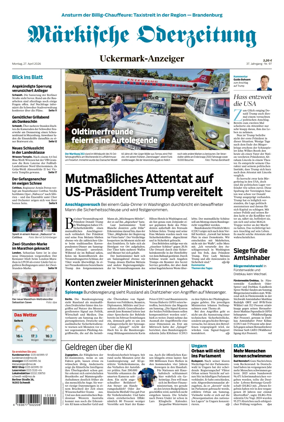 Cover of Markische Oderzeitung Uckermarkanzeiger