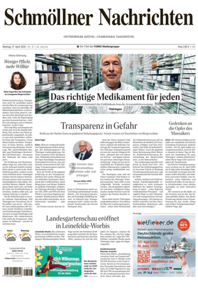 Cover of Ostthuringer Zeitung (Schmolln)