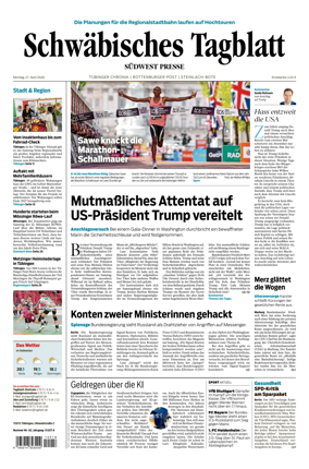 Cover of Schwabisches Tagblatt - Tubinger Chronik