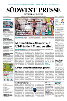 Cover of SUDWEST PRESSE - Neckar-Chronik