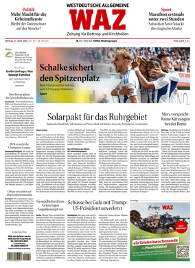 Cover of Westdeutsche Allgemeine Zeitung (Bottrop)