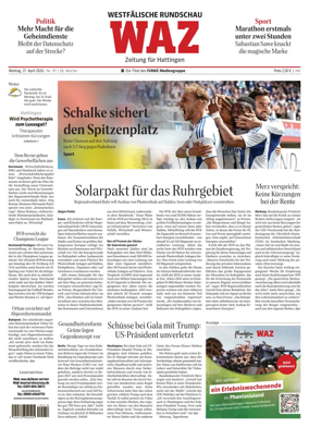 Cover of Westdeutsche Allgemeine Zeitung (Hattingen)