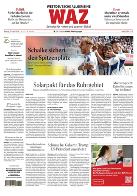 Cover of Westdeutsche Allgemeine Zeitung (Herne)