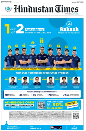 Cover of Hindustan Times (Lucknow)