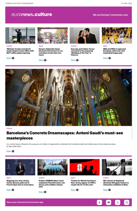 Cover of Euronews Culture and Sport Compiled Edition