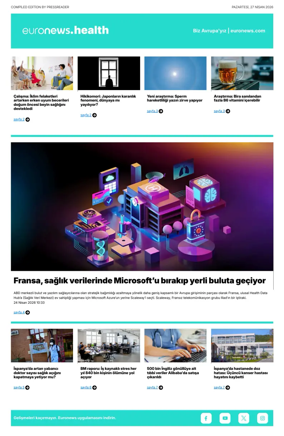Cover of Euronews Health (Turkish) Compiled Edition