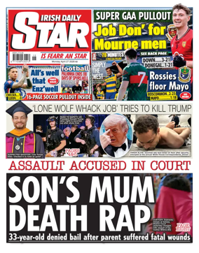 Cover of Irish Daily Star