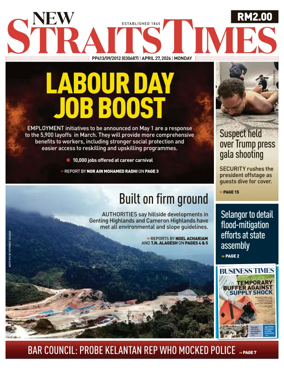 Cover of New Straits Times