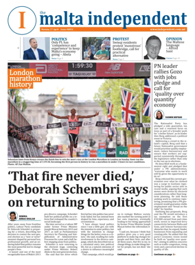 Cover of Malta Independent