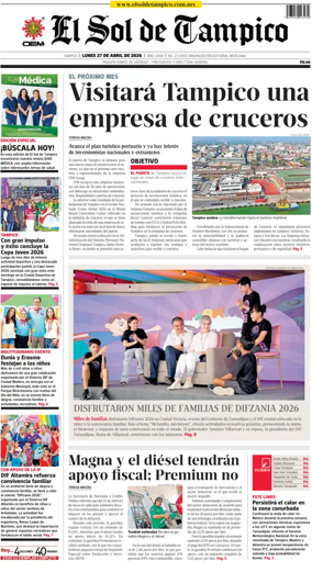 Cover of El Sol de Tampico