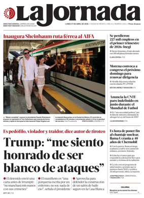 Cover of La Jornada