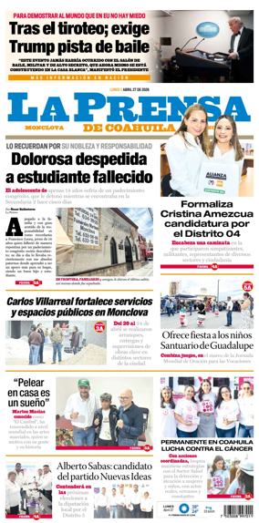 Cover of La Prensa de Coahuila