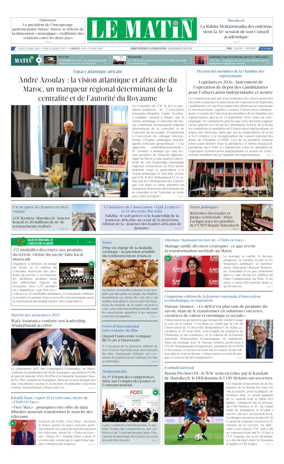 Cover of Le Matin (Morocco)
