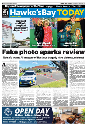 Cover of Hawke's Bay Today