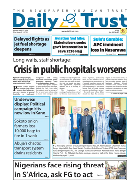 Cover of Daily Trust
