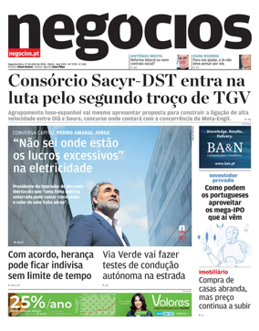 Cover of Jornal de Negocios