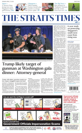 Cover of The Straits Times