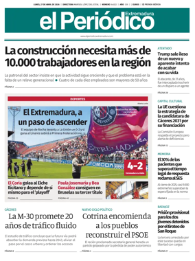 Cover of El Periodico Extremadura