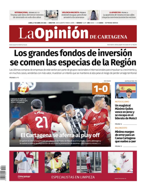 Cover of La Opinion de Murcia (Cartagena)