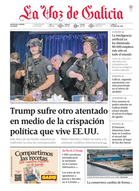 Cover of La Voz de Galicia (A Coruna)